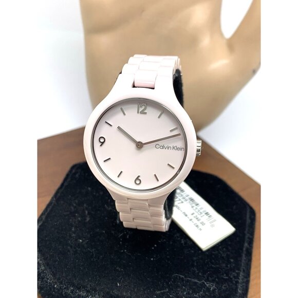 Calvin Klein Women's Watch 25200077 Quartz Pink Blush Ceramic 32mm - Picture 12 of 13